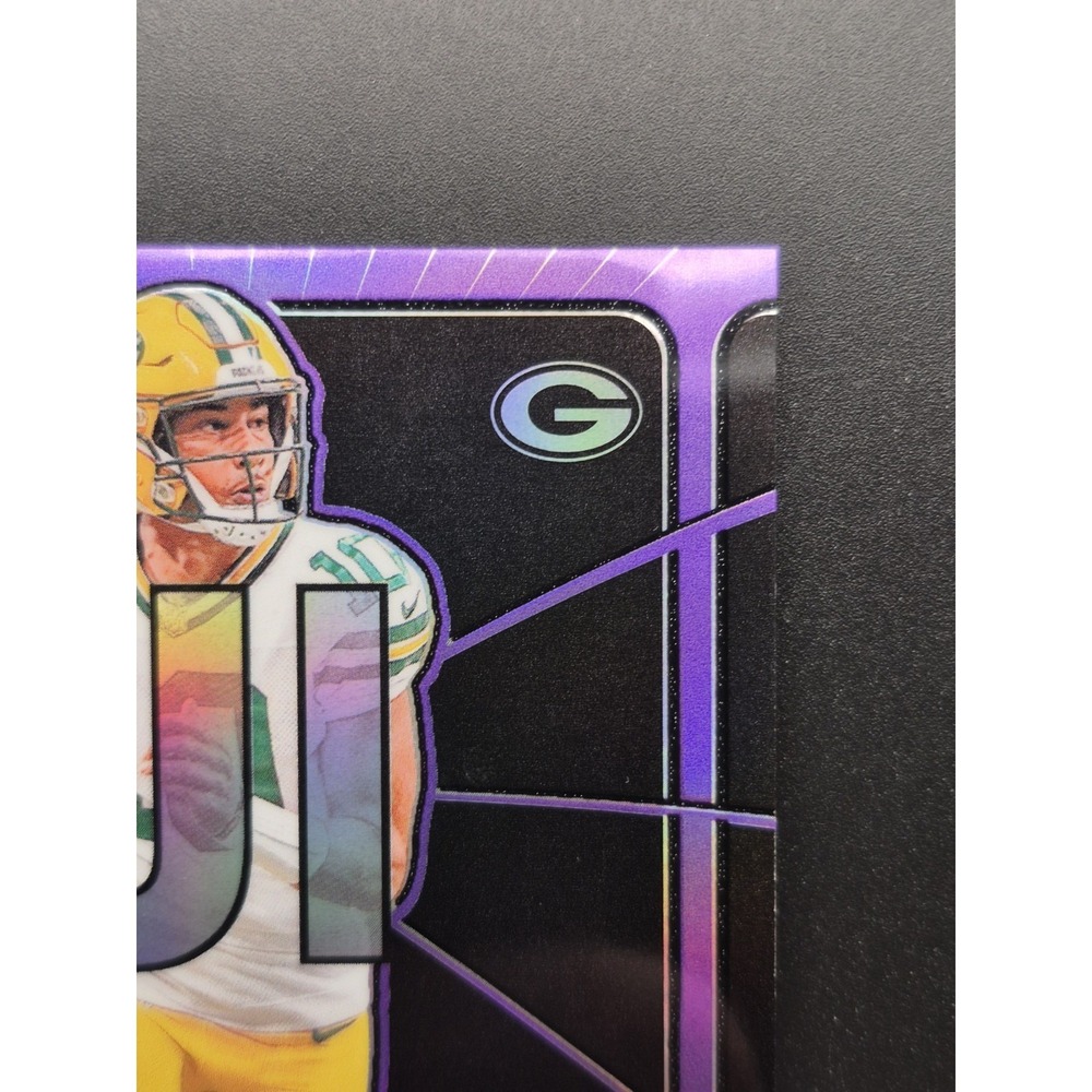 2024 Obsidian Jordan Love #1 Atomic Initials Purple /50 Green Bay Packers - Picture 5 of 12